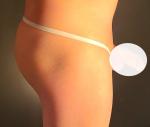 Men's White Cockring G-String Thong