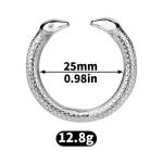 Stainless Steel Penis Ring with Locking Chastity