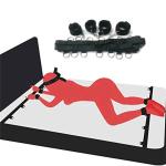 Bondage Bed Restraint Set with Handcuffs and Cuffs