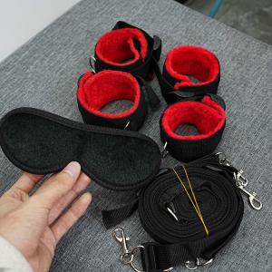 Bed Restraint Bondage Set with Blindfold and Cuffs