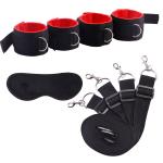 Bed Restraint Bondage Set with Blindfold and Cuffs