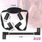 Open-Leg Spreader Bar with Handcuffs and Ankle Cuffs