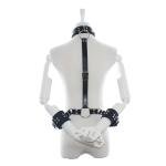 Bondage Neck Collar with Handcuffs and Harness