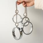 Metal Circle Bondage Collar and Cuffs Set