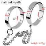 Metal Circle Bondage Collar and Cuffs Set