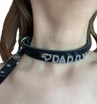 Love Daddy Leather Choker Collar with Leash