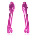 Black Patent Leather Long Gloves for BDSM Play