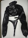 Open Chest PU Leather Straightjacket Restraint Harness