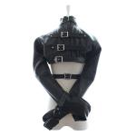 Open Chest PU Leather Straightjacket Restraint Harness
