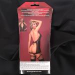 Black Mesh Garter Set with Removable Flogger