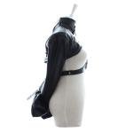 Open Chest PU Leather Straightjacket Restraint Harness