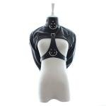 Open Chest PU Leather Straightjacket Restraint Harness