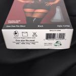 Black Mesh Garter Set with Removable Flogger