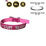 Rhinestone Leather BDSM Choker Collar