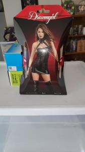 Strappy X-Rated Dress with Wrist Cuffs and Chains