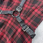 Killstar Goth Harnessed Tartan Skater Dress