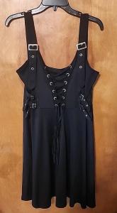 Black Gothic Corset Bust Buckle Short Dress