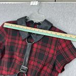 Killstar Goth Harnessed Tartan Skater Dress