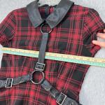 Killstar Goth Harnessed Tartan Skater Dress