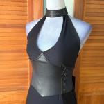 Goth Punk Faux Leather Bodycon Dress