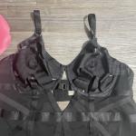 Cut Out Strappy Chemise in Rich Black 3X