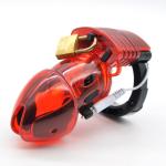 Red Electro BDSM Chastity Device with E-stim