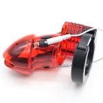 Red Electro BDSM Chastity Device with E-stim