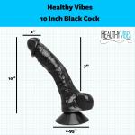 10-Inch Realistic Suction Cup Dildo for Women