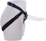 Clear 8-Inch Realistic Harness Toy for Couples