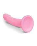 Glitter Pink Curved Suction Cup Dildo