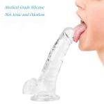 8" Realistic Dildo with Suction Cup and Waterproof