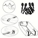Couples Bed Restraint Bondage Set with Cuffs