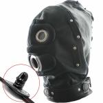 Lockable PU Leather Bondage Hood and Limb Restraint