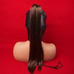 PU Leather Bondage Mask with Ponytail Restraint