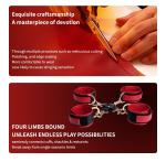 4-Way BDSM Restraint Connector with Leather Clips