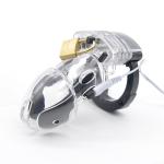 Electro BDSM Male Chastity Device with Lock Ring