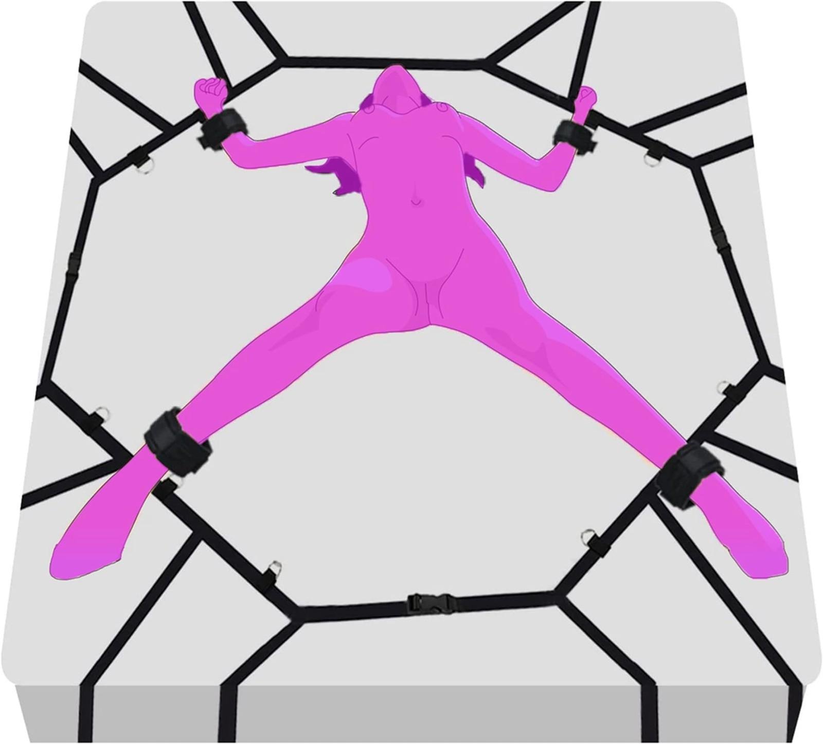 King Size Bed Restraints for Couples' Bondage