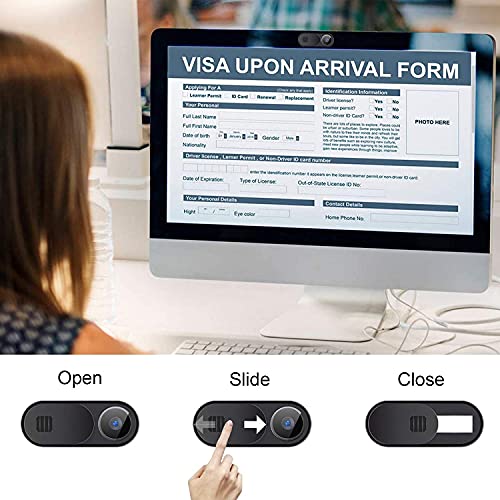 Camera Cover Slide, Ultra-Thin Laptop Camera Cover Slide for Computer MacBook Pro/Air iMac iPhone Tablet PC iPad Smartphone,Webcam Cover Slide Protect Your Visual Privacy from Weithewei