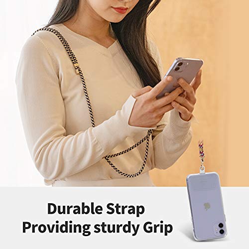 Sinjimoru Cell Phone Lanyard for Phone Case (2Packs), with Adjustable Phone Strap for Wrist Compatible with Key Holder & ID Card Holder. Sinji Strap Black by Sinjimoru Co.Ltd