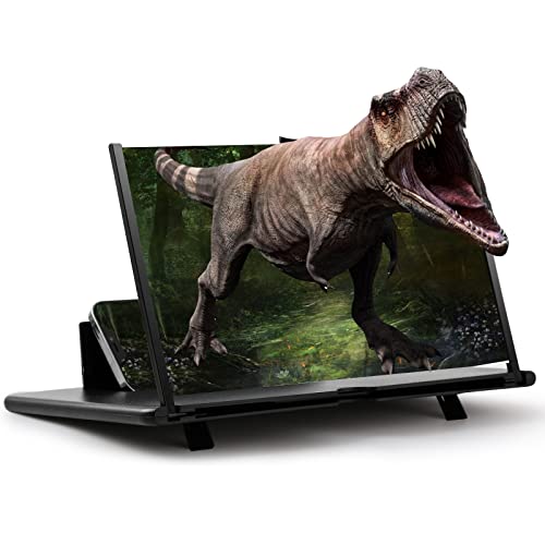 Screen Magnifier for Cell Phone, 14" Phone Magnifying Screen 2023 Upgraded HD 3D Phone Screen Amplifier Phone Stand with Screen Enlarger Compatible with All Smartphones for Movies Videos Gaming by Hollamile US
