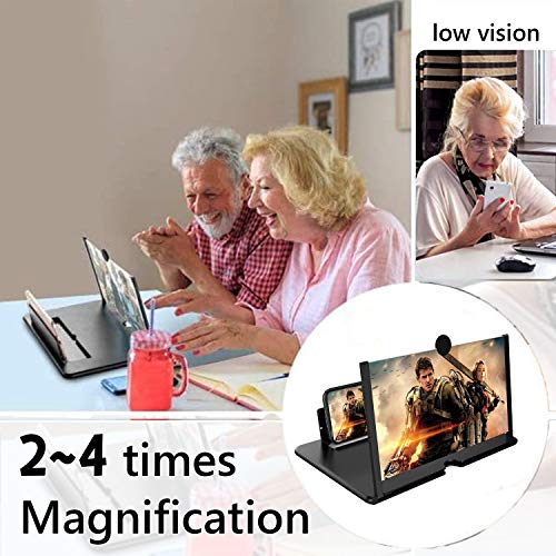 Smartphone Screen Magnifier Stand 14 Inch 3D Foldable Amplifier for Cell Phone with Adjustable Angle by werfami
