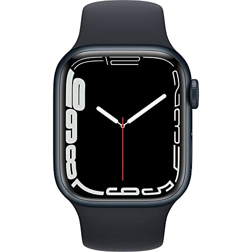 Apple Watch Series 7 GPS + Cellular, 45mm Midnight Aluminum Case with Midnight Sport Band - Regular (Renewed) by Apple Inc.
