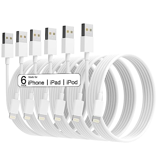 6Pack(3/3/6/6/6/9 FT) Original [Apple MFi Certified] iPhone Charger Fast Charging Lightning Cable iPhone Charger Cord Compatible iPhone 14/13/12/11 Pro Max/XS MAX/XR/XS/X/8/7 Plus iPad AirPods by AZMOGDT
