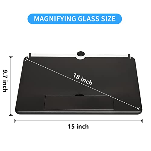 POTUINOM 18 Inch Phone Screen Magnifier 3D HD Enlarger Projector Foldable Phone Stand Holder with Screen Amplifier Compatible with All Smartphones from POTUINOM