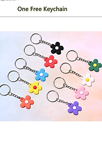 SYSUII Beaded Mobile Phone Lanyard Wrist Strap, Kawaii Smiley Face Star Beaded Rainbow Acrylic Polymer Clay Pearl Phone Charm Phone Wrist Chain String Hanging Cord for Women Girl from ISYSUII