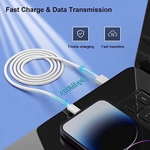 6Pack(3/3/6/6/6/9 FT) Original [Apple MFi Certified] iPhone Charger Fast Charging Lightning Cable iPhone Charger Cord Compatible iPhone 14/13/12/11 Pro Max/XS MAX/XR/XS/X/8/7 Plus iPad AirPods by AZMOGDT