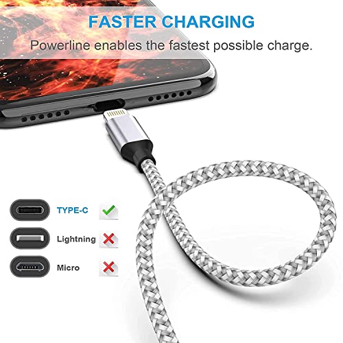 [Apple MFi Certified] 6Pack 3/3/6/6/6/10 FT iPhone Charger Nylon Braided Fast Charging Lightning Cable Compatible iPhone 14/13 mini/13/12/11 Pro MAX/XR/XS/8/7/Plus/6S/SE/iPad from MUXA
