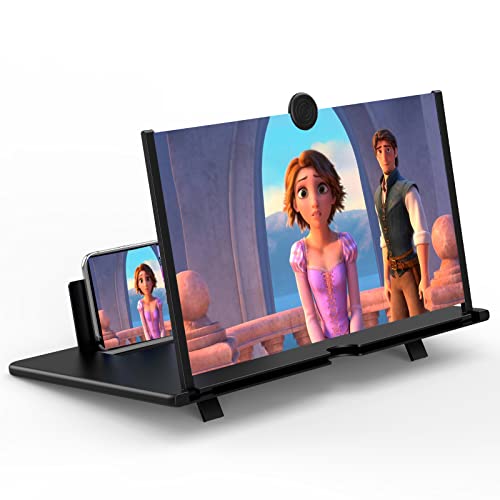 16" Screen Magnifier for Cell Phone - 3D HD Magnifying Projector Screen Enlarger Expanders for Movies, Videos and Gaming â Foldable Phone Stand with Screen AmplifierâCompatible with All Smartphones from Firjuty