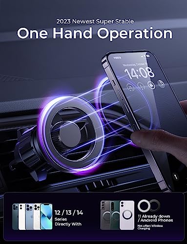 LISEN for MagSafe Car Mount [30 Strong Magnets] Magnetic Phone Holder for Car, Hands Free iPhone Car Holder Mount Vent Phone Mount for Car Fits for iPhone 14 13 12 Pro Max Plus Mini by LISEN