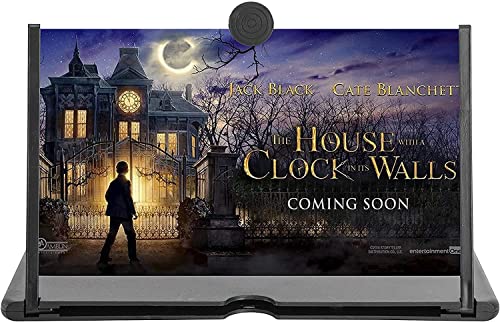 12'' 3D Screen Magnifier for Cell Phone - HD Magnifing Projector Screen Enlarger for Movies, Videos and Gaming - Compatible with All Smartphones - with Foldable Stand - Black from KUMA